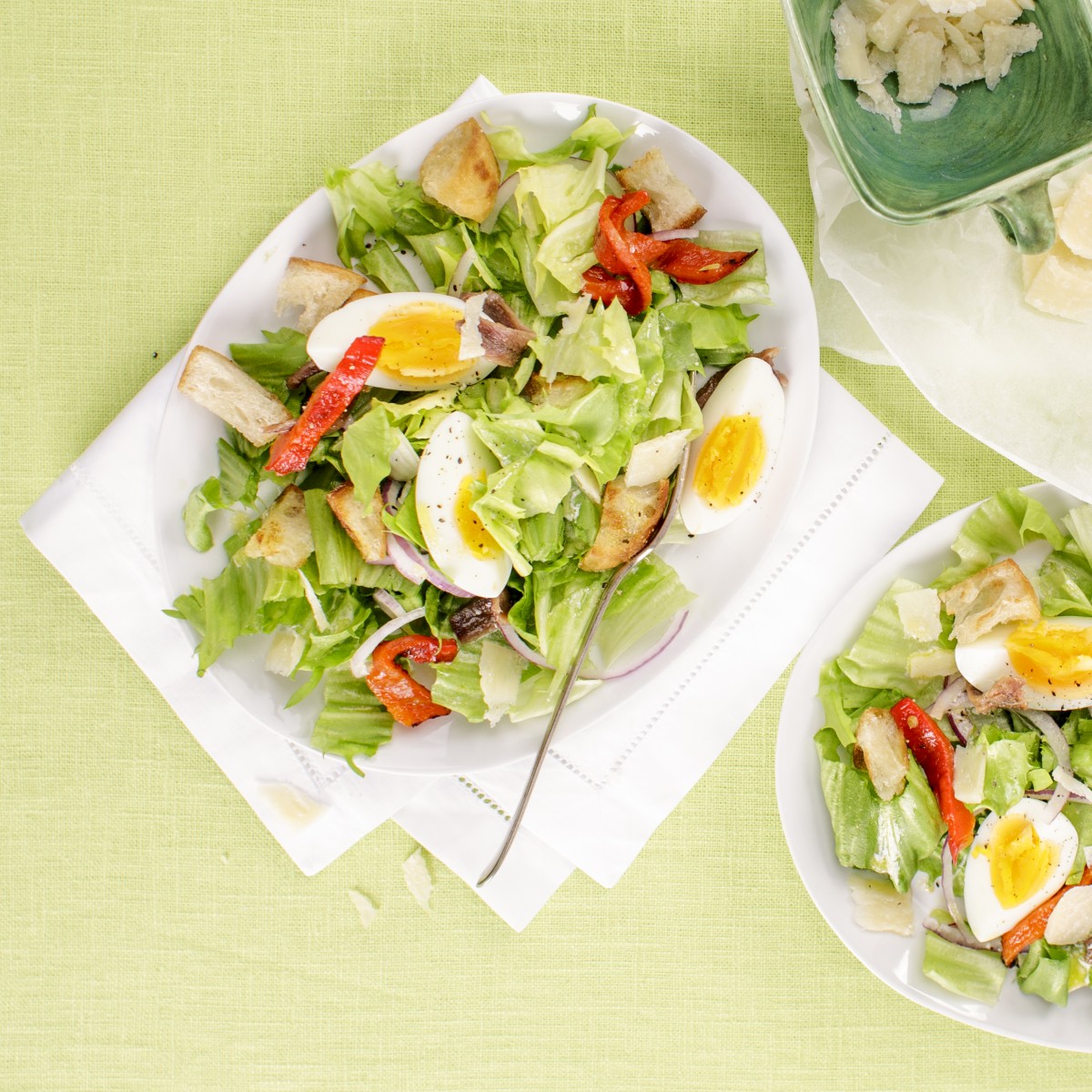 Ceasar salade met andijvie