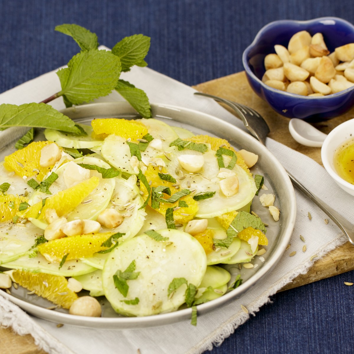 Koolrabi carpaccio met geitenkaas