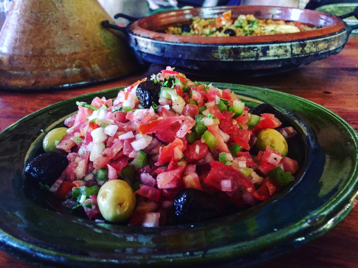 Morrocan salad  with tomato, cumin, onion, capscium