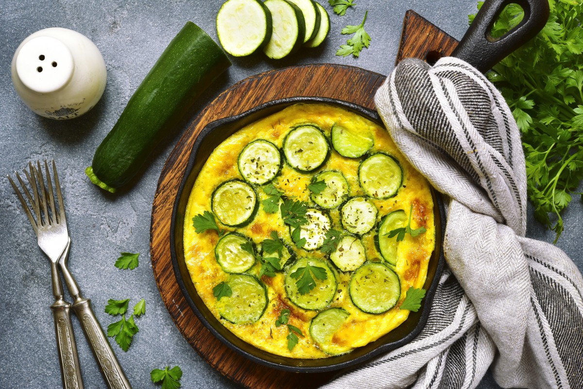 Frittata met aubergine en feta