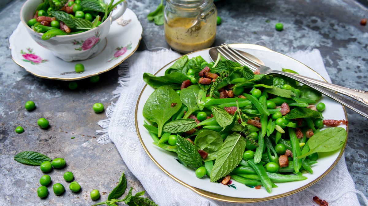 salade met snijboontjes