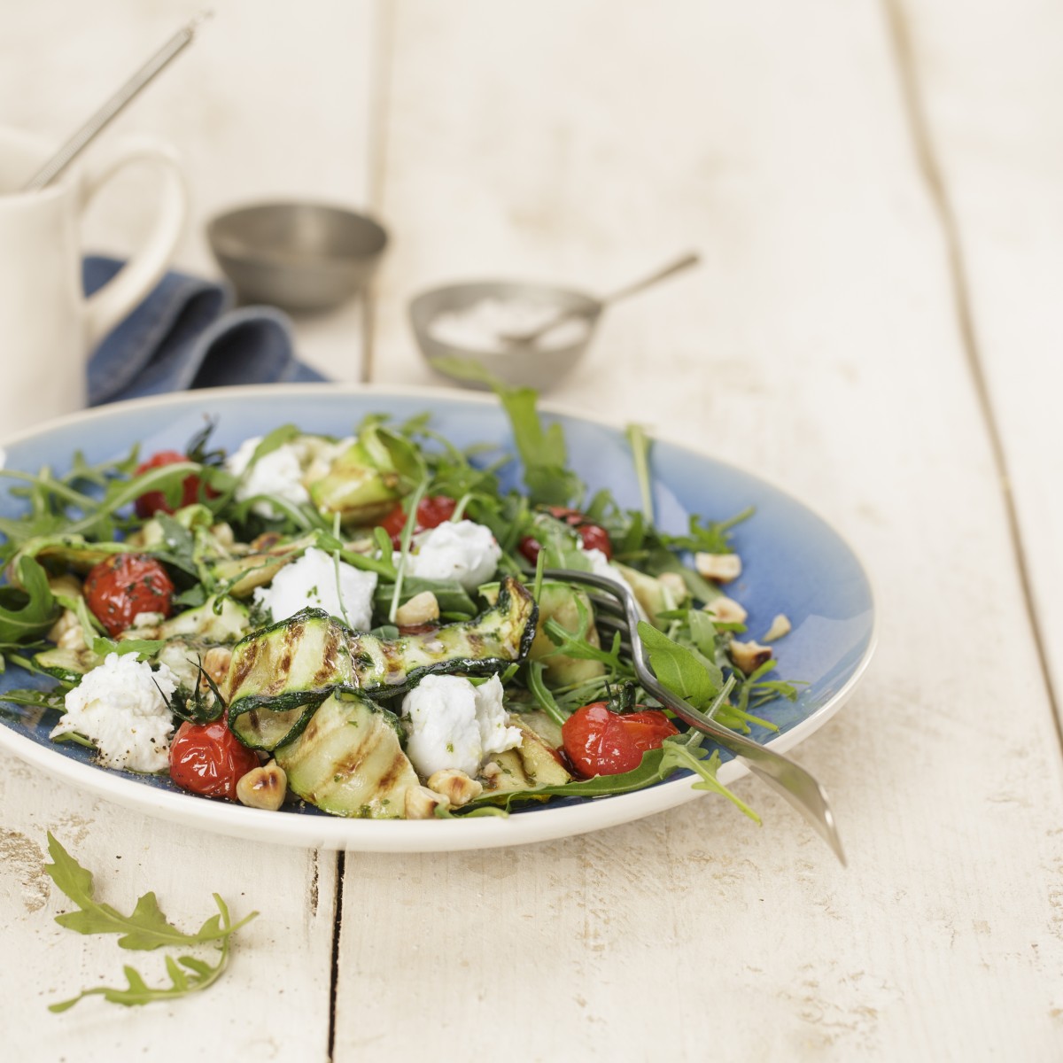 Grilled zucchini ribbons