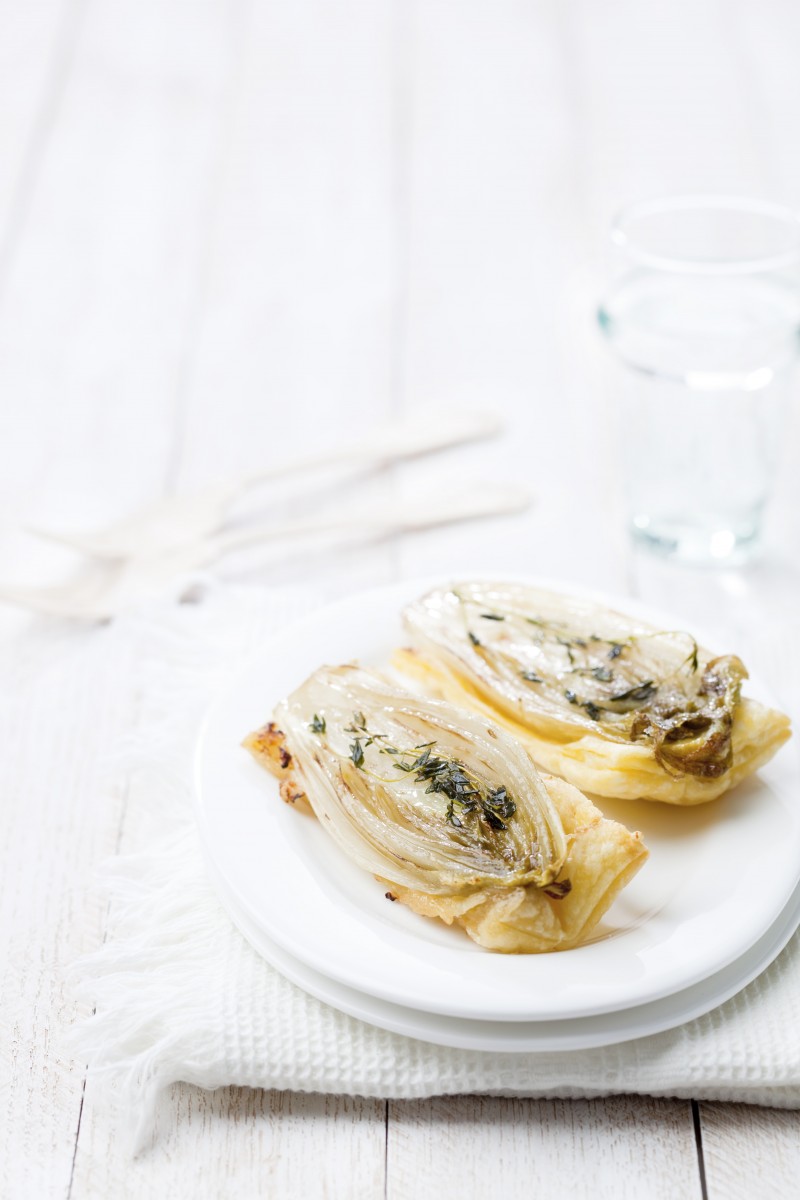 Mini tarte tatins met witllof