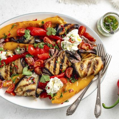 gegrilde paprika's