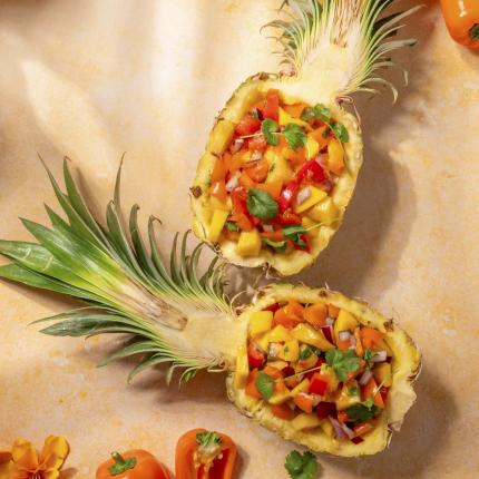 ananas paprika salade