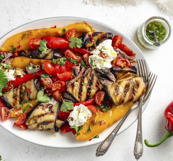 gegrilde paprika's