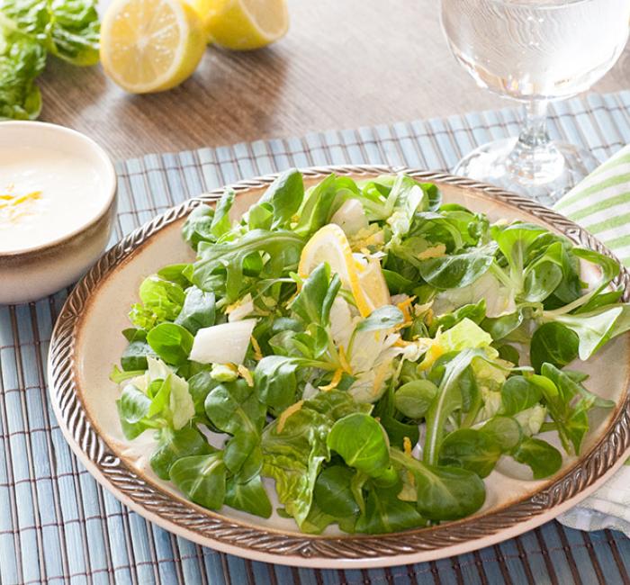 cream dressing for lettuce Green Salad with Creamy Mayo Vinaigrette