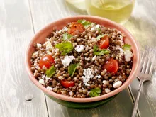 linzensalade met tomaat